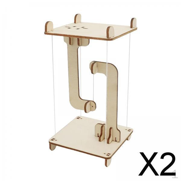 2x Wooden DIY Gravity Floating Building Toy Science Education Toys Tensegrity Creative