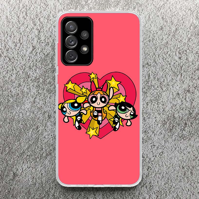 Cartoon P-Powerpuff-Girls Phone Case for Samsung Galaxy A16 A15 A14 A13 A56 A55 A54 A53 A36 A35 A34 A33 A26 A25 A24 A23 A05S A14