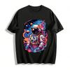 Trendy Interstellar Astronaut Print Casual Unisex T-Shirt Pure Cotton T-shirt