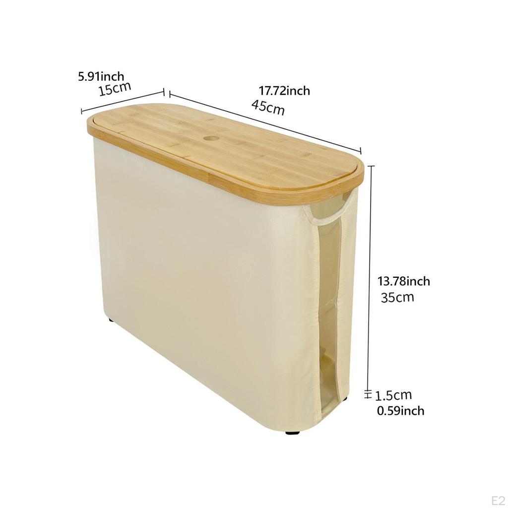 Bathroom Storage Bin, Viewing Window, Foldable, with Handle And Lid, Toilet Paper Holder