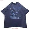Vintage Whitetail Deer Hunting Thrashed Faded T Shirt 2XL Mossy Vintage Washed Graphic Comfortable Casual Breathable Versatile