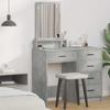 Makeup Table Concrete Grey 50 x 41 x 140 cm Particleboard