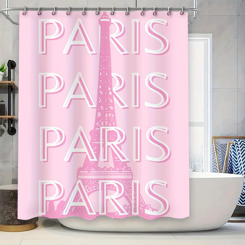 

Vibrant Seashell Print Shower Curtain Set For Bathroom Decor Navy Blue Fabric With Shell Pattern Perfect Gift For Beach Lovers ( 90x180cm