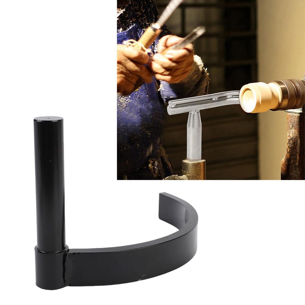 1 Inch Post Tool Rest Lathe Tool Rest 1 Inch Post Woodworking Curved Turning Tool Holder for Bowl Shaping Interior Hollowing
