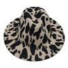 New Six-Color Cow Pattern Top Hat, Men'S And Women'S Color Matching Woolen Big Eave Hat, Jazz Hat, Stage Felt Hat