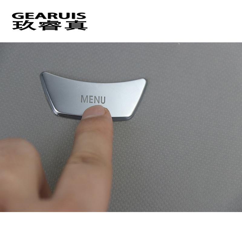 Car styling Interior multimedia control MENU button Trim Sticker cover for BMW e60 E90 3 5 series X5 X6 E70 E71 auto Accessories