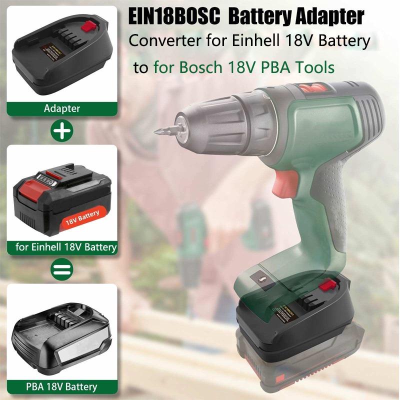 EIN18BOSC Adapter For Einhell 18V PXBP-300 PXBP-600 Li-ion Battery Convert to For Bosch 18V PBA Li-ion Battery Power Tool