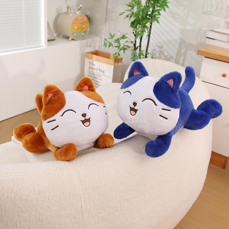 1Pc 102040Cm Kawaii Happy Cat Plush Toys Cute Kitten Dolls Stuffed Soft Animal Cat Pillow Keychain Pendant