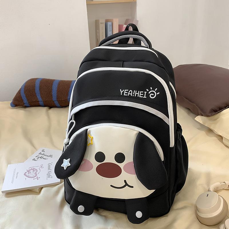 New high-value, fresh and sweet original style cute dog backpack women's lightweight large-capacity backpack