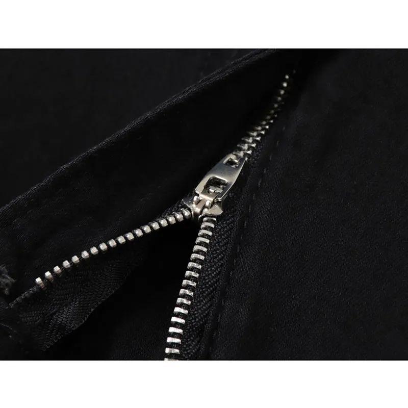 Women's Black High-Waisted Stretch Denim Micro-Flare Pants - Slimming & Trendy for 2025 Autumn/Winter