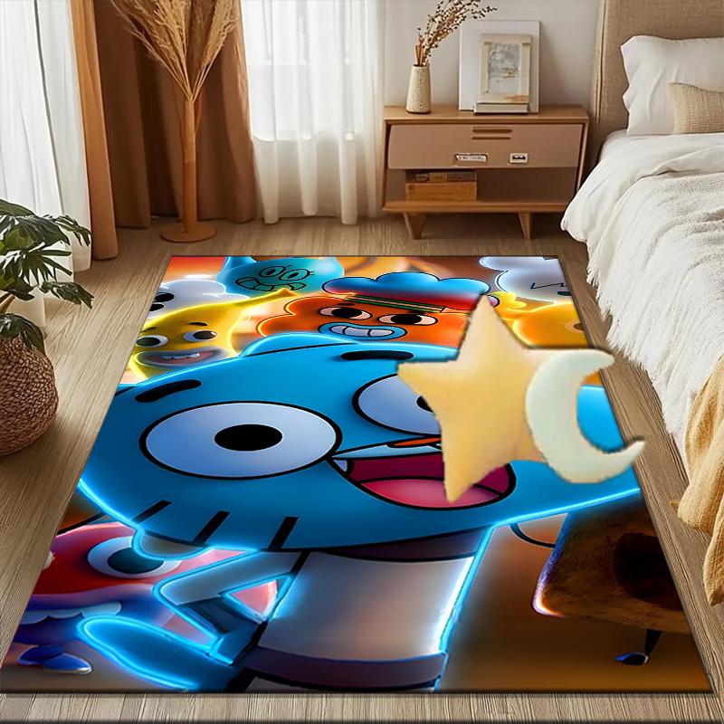 Gum's Colorful Friends Floor Mat for Living Room, Game Rooms, Office, Bedroom, Office Floor Mat Playful Design, Christmas fan gifts