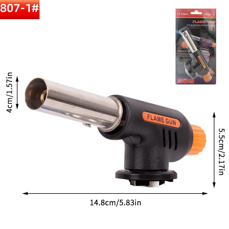 Butane Gas Torch Refillable Flame Blow Torch Adjustable Culinary Tool for Kitchen BBQ Baking Cooking