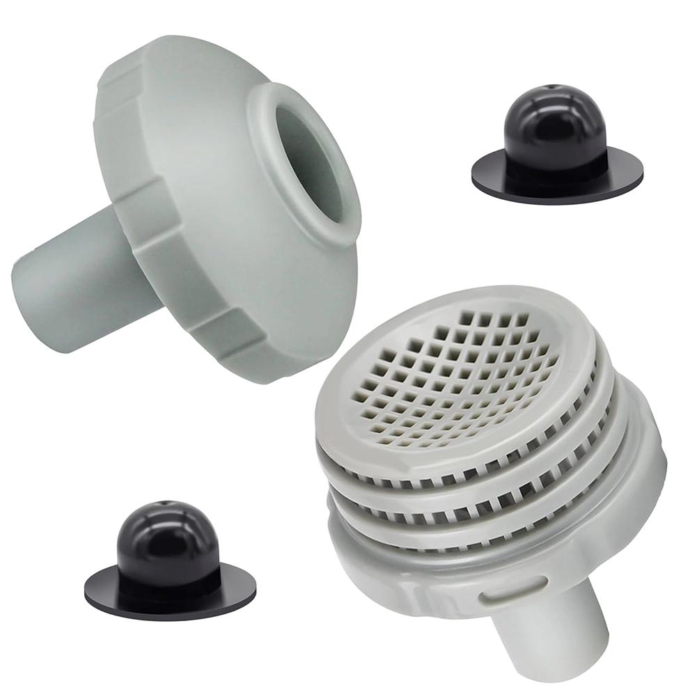 Sada konektorů vodního trysky pro bazén 25022E Pro bazény Intex, Adaptér pro přípojku vstupu/výstupu s mřížkami sítka, Tryska pro hadice 1,25 palce