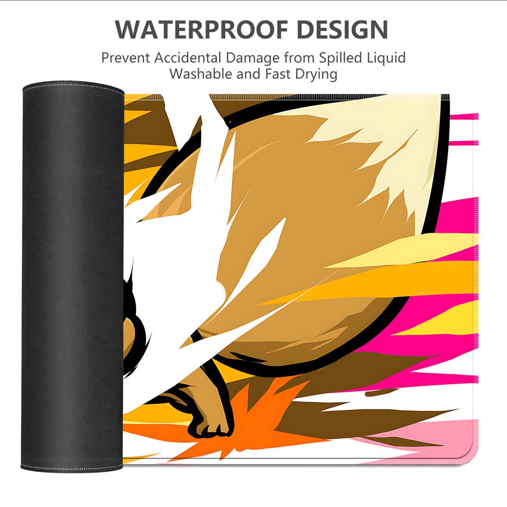 Kawaii Japan Anime Mouse Pad PC Colorful Eevee Gamer Cabinet Mousepad HD Keyboard Rug Laptop Gaming Rubber Desk Mat