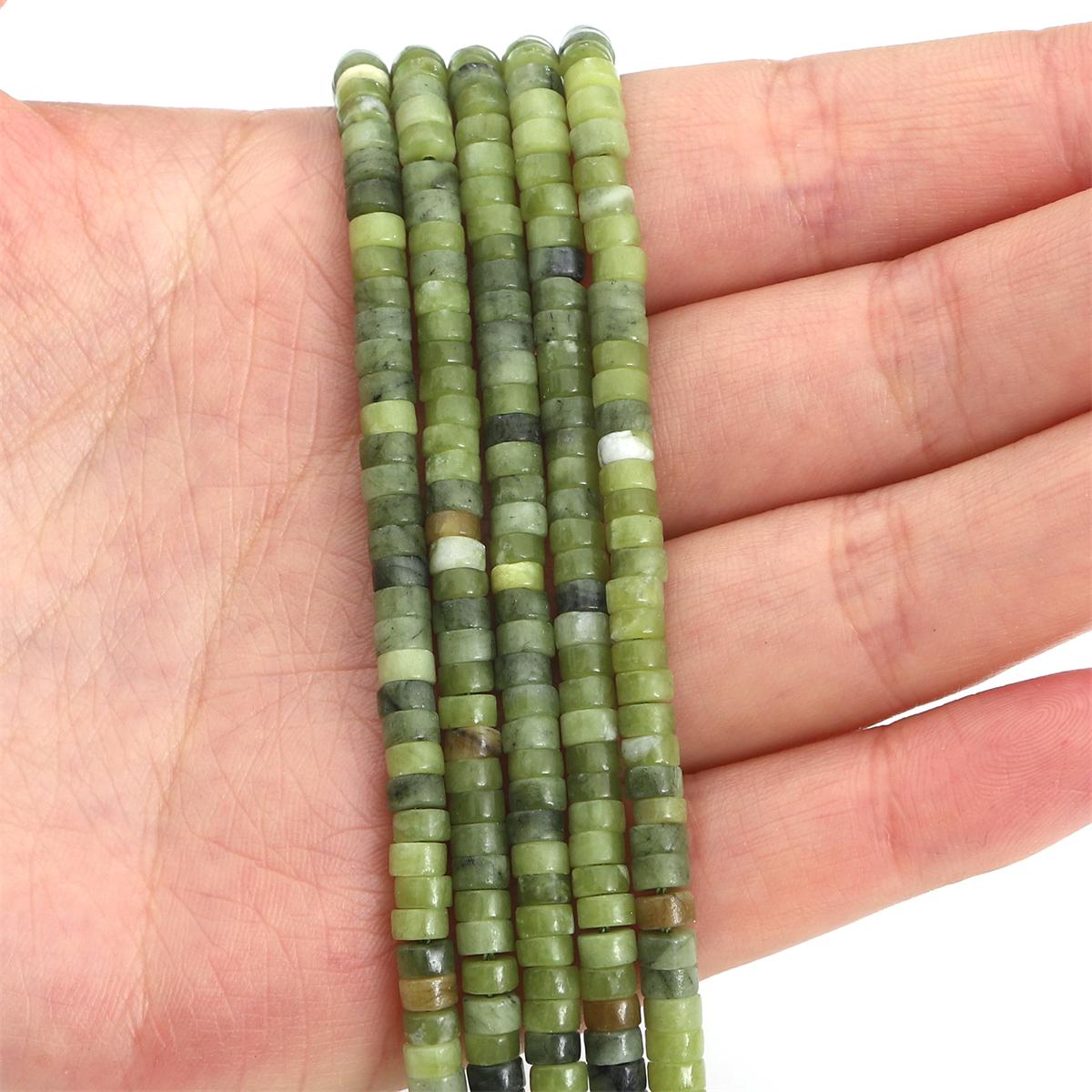 

2x4 мм бирюзовые агаты нефритовые бусины-разделители плоские круглые бусины из натурального камня аметист тигровый глаз бусины для изготовления ювелирных изделий DIY браслет ожерелье серьги Green Hanyu