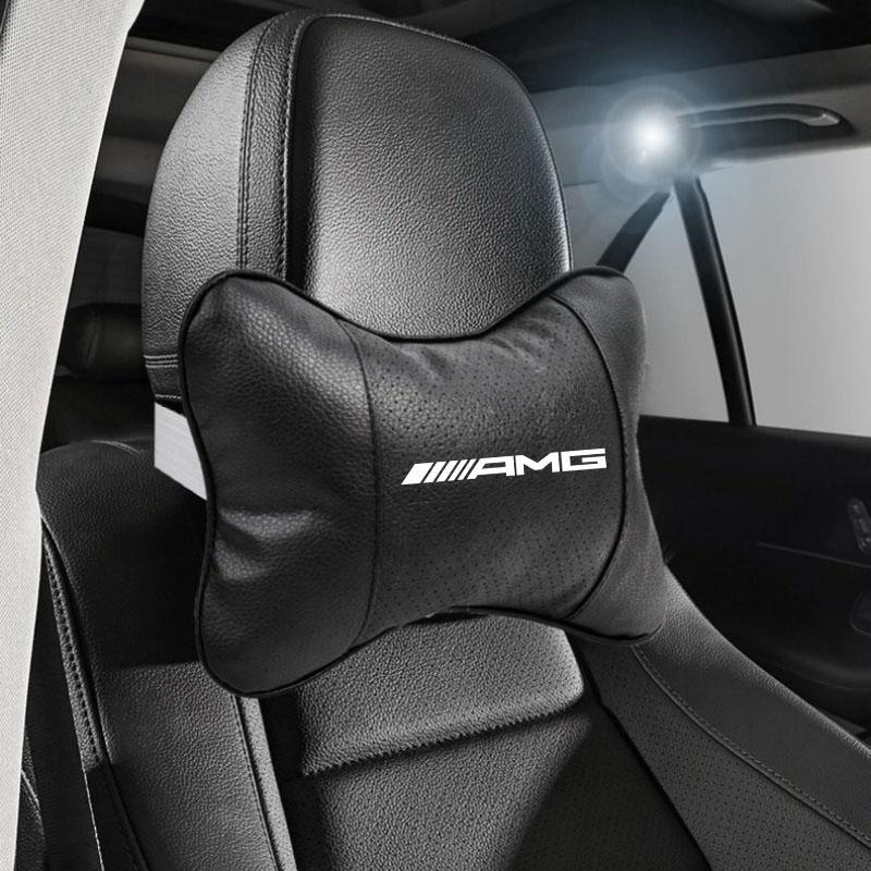 Cuscino per poggiatesta per seggiolino auto con logo auto per Mercedes Benz AMG GLC W203 W206 W220 W205 W211 W212 W201 W210 W108 W168 Accessori BH1