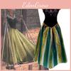 Frozen Adult Princess Dress Anna Holiday Costume Performance Dress Anna Princess Dress