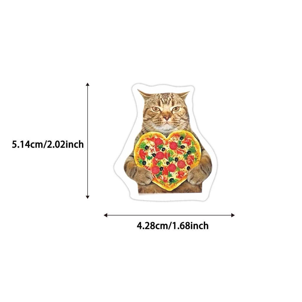 57 Autocollants Mignons Émoji Chat Imperméables pour Décoration - Style Célébrité Internet pour Bouteilles d'Eau, Ordinateurs, Téléphones et Projets DIY.
