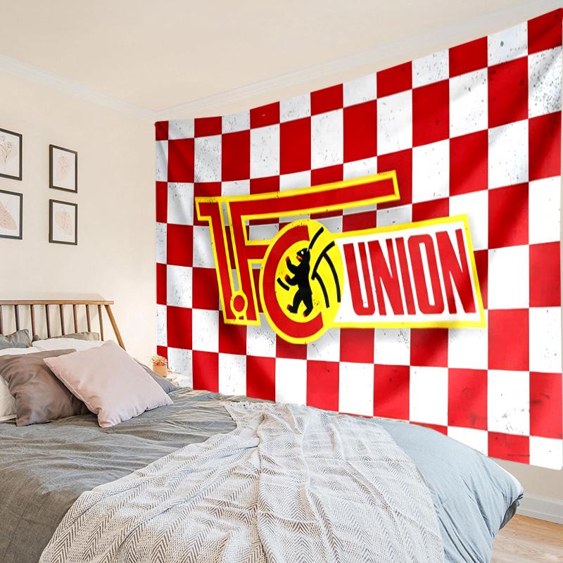 Union Football Emblem Tapestry, Unique Design Tapestry, Wall Decor for Bedroom,Livingroom, Playroom,Heartwarming Fan Holiday Gifts