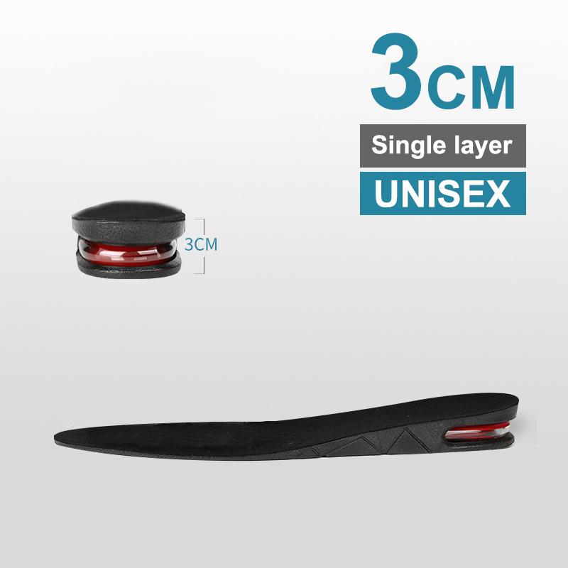 

Стелька для увеличения роста, 4-слойный регулируемый комплект вставок для обуви 1,2–3,3 дюйма с воздушной подушкой на пятке для мужчин и женщин 5–9 3cm