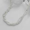 IngeSight.Z 2026 Punk Hip-Hop Imitation Pearl CCB Beads Chain Brooches Multilayer Tassel Double Pin Brooch Suit Clothes Jewelry