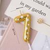 2Pcs Golden Printed Candle, Star Candle, Birthday Candle 0-9 Number Cake Topper, Baby Shower, Valentine'S Day Candles