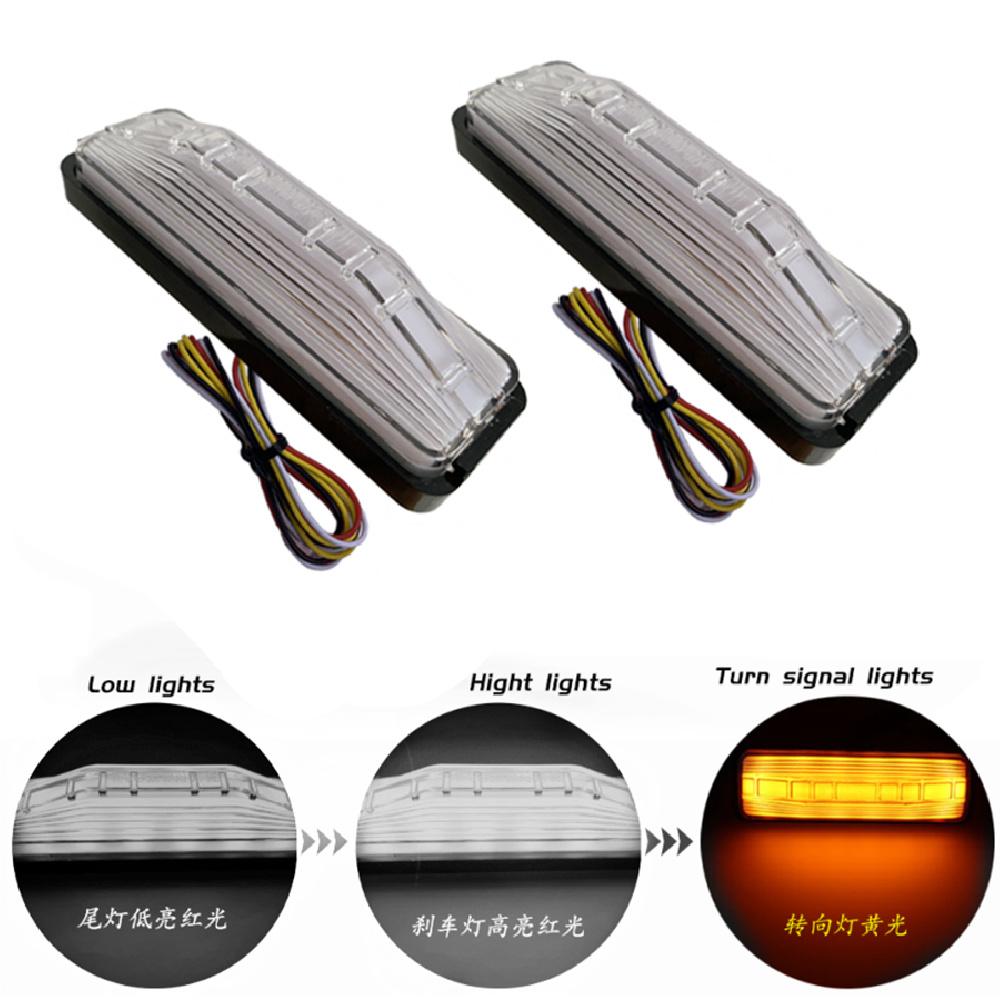 2Pcs Truck LED Light 12-24V 28LED Scanning Side Marker Turn Signal Warning Lights Tail Brake Light Emergency Signal for Trunk Trailer