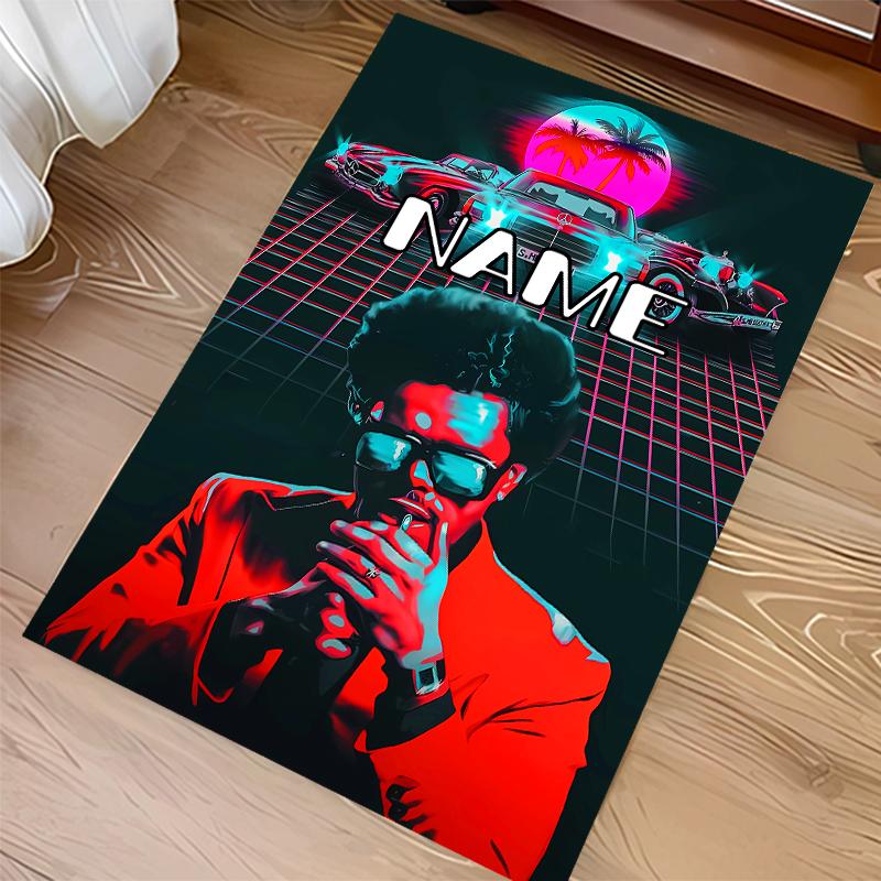 Custom Personalization The Weeknd Print Area Rug - Soft, Washable Non-Slip Indoor Mat,Living Room,Home&Office Decorative Rug