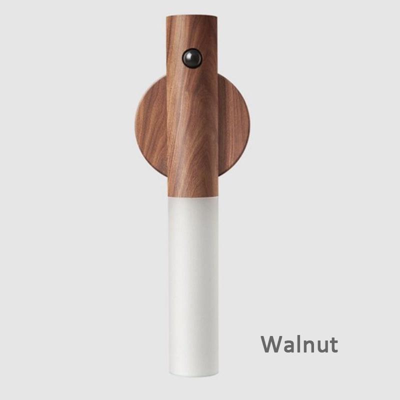 

Беспроводной умный светодиодный ночник с датчиком сумерек и магнитной основой Walnut