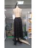 2025 European Style Women's Solid Sequin Mesh Skirt - Casual Fashion