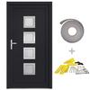 VidaXL Porte d'entrée anthracite 108x200 cm PVC 3187853