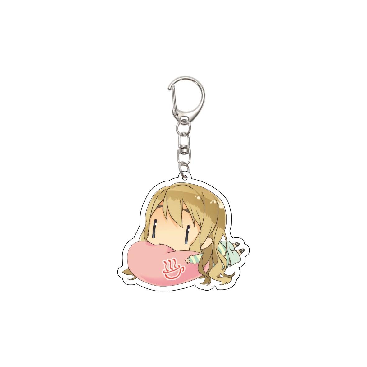 

55MM Anime K ON Keychain Hirasawa Yui/Akiyama Mio/Tainaka Ritsu/Kotobuki Tsumugi Key Chain Acrylic Model Plate Christmas Gifts 55mm