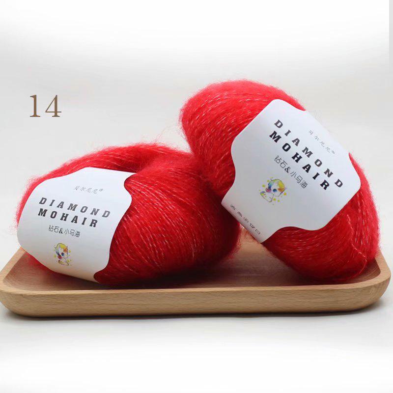 Diamond Pony Mohair Long Pile Fine Yarn for Hand Knitting & Crochet - Perfect for Shawls, Coats, Hats, and Scarves.