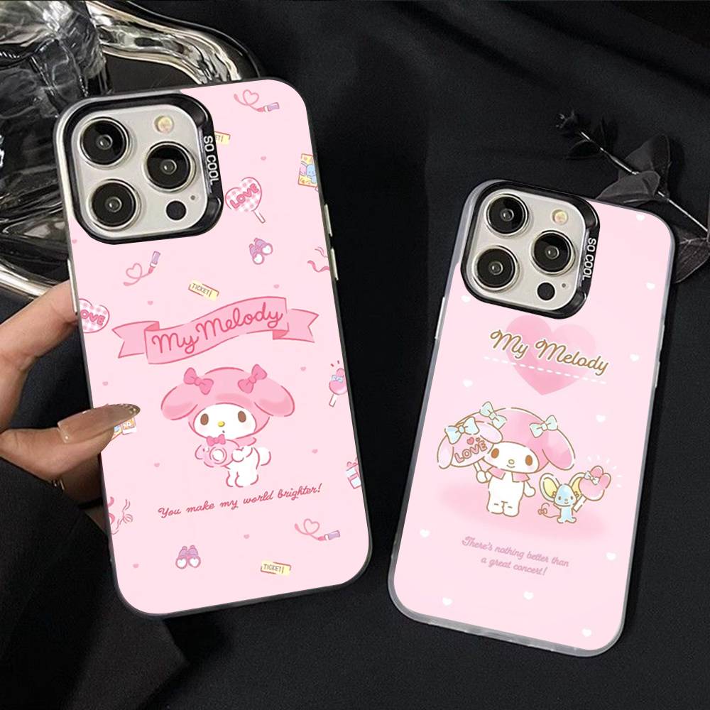 Cute M-My M-Melodys Phone Case For IPhone 17 16 15 14 13 Pro 12 11 Pro Max PLUS Color Back Cover