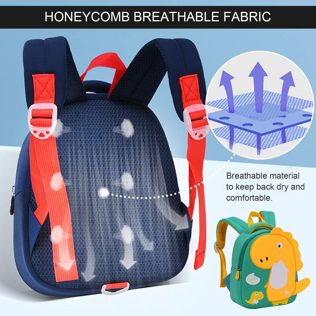 Panegy Toddler Backpack, Cartoon Dinosaur, Mini School Bag/Kindergarten Bag, 24x20x10cm, Green