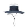 Bucket Hat Wide Brim UPF50+ Breathable Water Repellent with Adjustable Drawstring Sun Hat for Men Hiking Camping Beach Dark Blue 