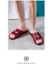 Red Open-Toe PVC Korean Casual Beach Slippers: Comfortable, Fashionable Adult Flip Flops