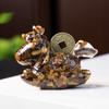 Resin Animal Decor With Natural Crystal Chips For Home Office Gift
