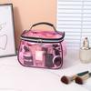 New PVC Wash Bag Transparent Waterproof Cosmetic Bag Large Capacity Handheld Toiletry Storage Organizer Women