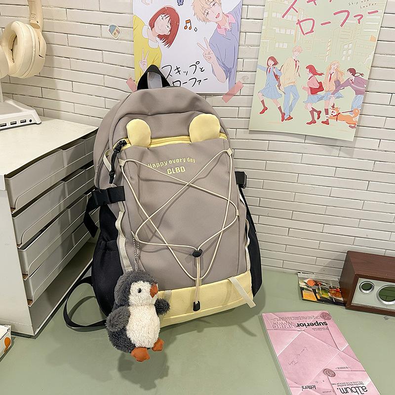 Student Bag New Male High Capacity High School Junior High School Travel Backpack Female Ins Cool Joker Backpack.
