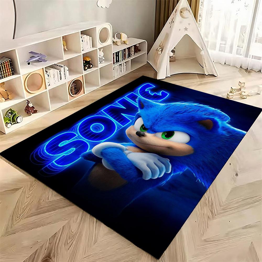 Sonic Hedgehog Carpet Floor Mat Shaggy Rug 8X10 Rug Kids Room Rug Kitchen Floor Mat Fast Drying