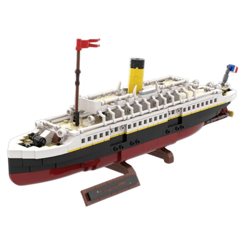 Buildmoc Titanic White Boat Normadiced Ship City MOC Set Building Blocks Kits Toys for Children Kids Gifts Toy 816PCS Bricks