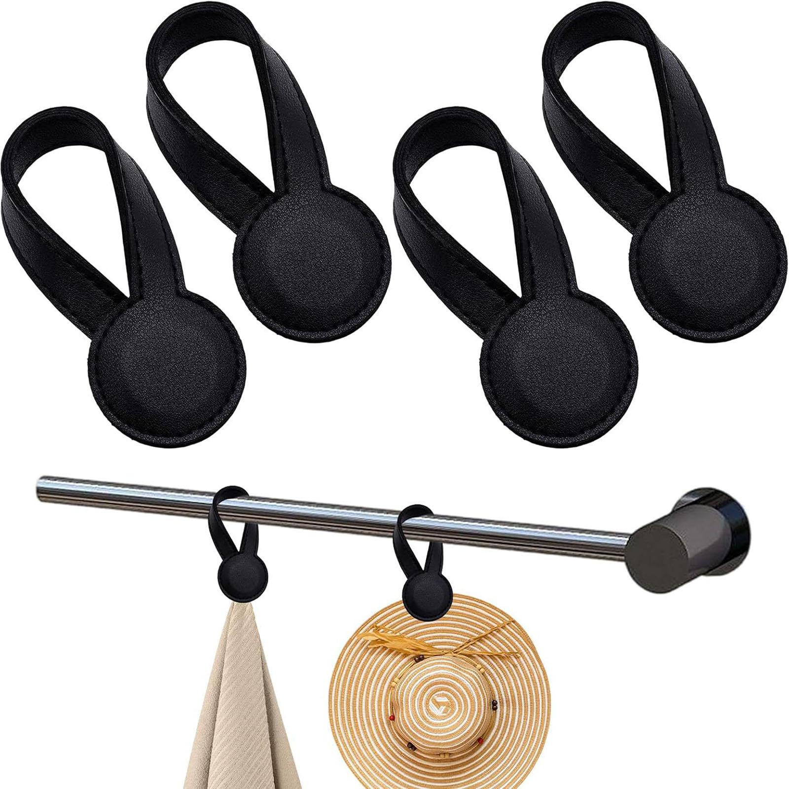 Pack Of 4 Practical Magnetic Clips For Towels And Pants PU Materials Bathroom Bedroom Storage Supplies 1