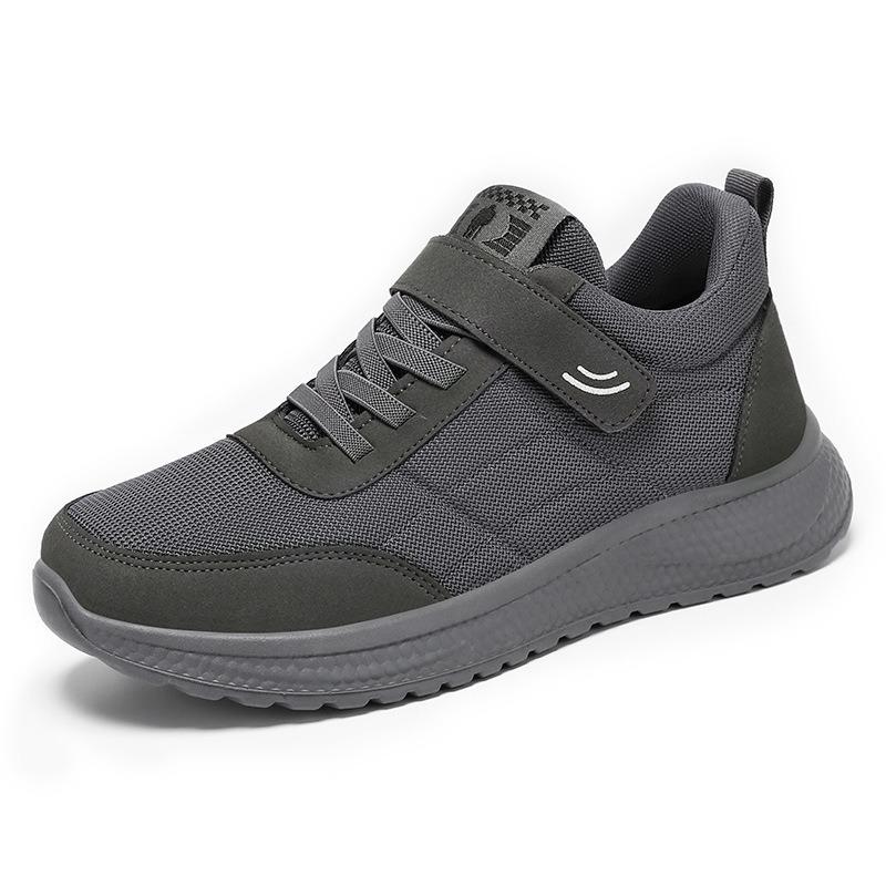 Men's Casual Shoes, Lightweight Elderly Shoes, Middle-aged and Elderly Walking Shoes with Hook-and-loop Closure, Sports Shoes.