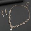 Elegant Necklace Earring Set Sparkling Wedding Jewelry Classical Bridal Accessories  Bridal Wear