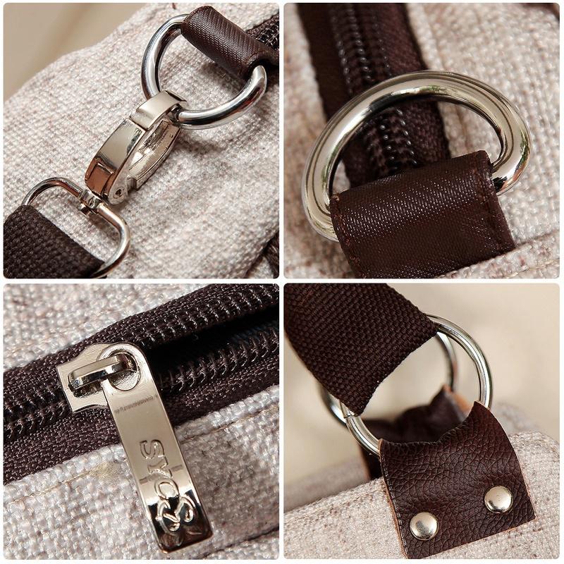 Boho Style Handmade Beaded Flax Crossbody Bag for Girls Women Vintage Weave Female Handbag Messenge