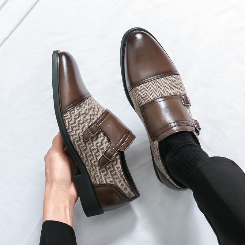 Fashion 2024 New Men Formal Italian Brand Business Shoes Men Brogue Shoes Oxford Leather Coiffeur Wedding Dress Elegant Shoes for Men