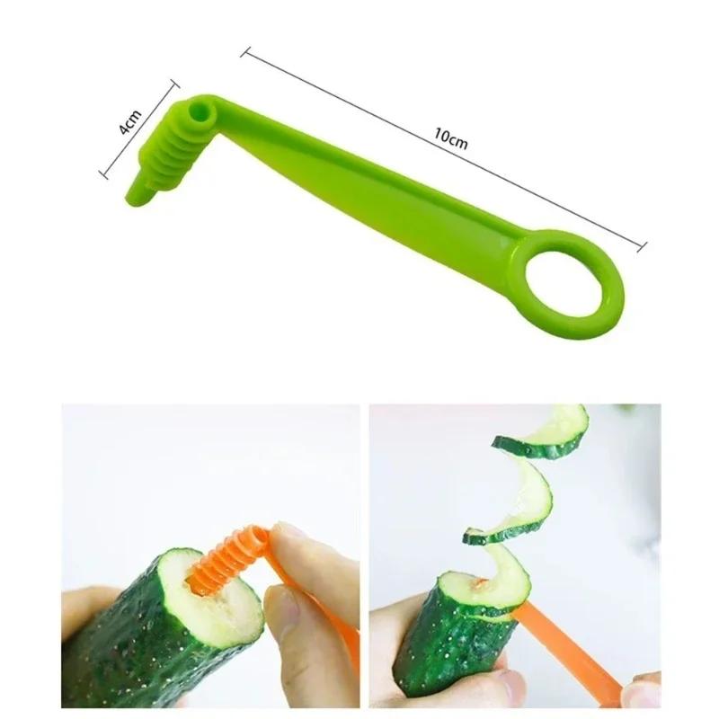 

SpiralSlicer Blade Hand Slicer Cutter 10*4cm Cucumber Carrot Potato Vegetables Spirals Knife Kitchen Tool Random Color
