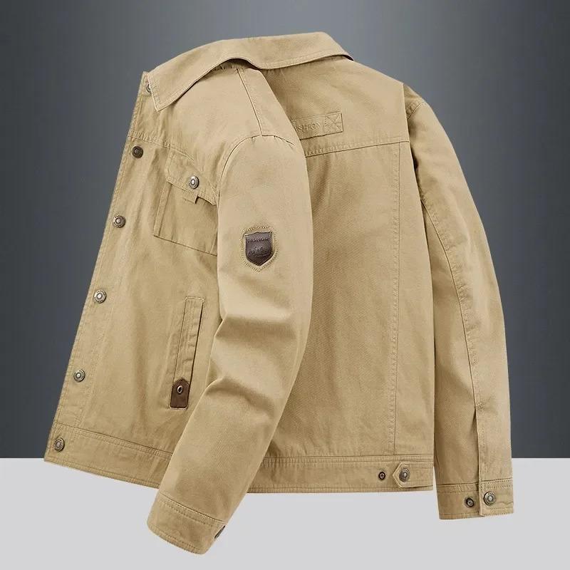 Retro Waterproof Tactical Jacket Men Spring Autumn Multi-pocket Wear-resistant Windbreaker Coat Military Thin Cargo Jackets
