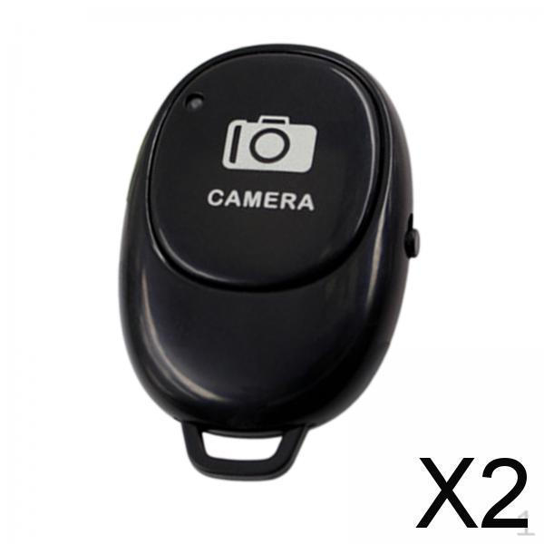 2xBluetooth Camera Remote Controller Smart Control Ring Tablets Black